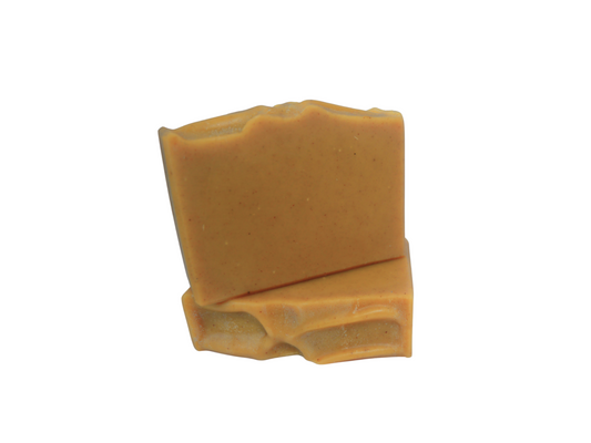 Turmeric soap white background